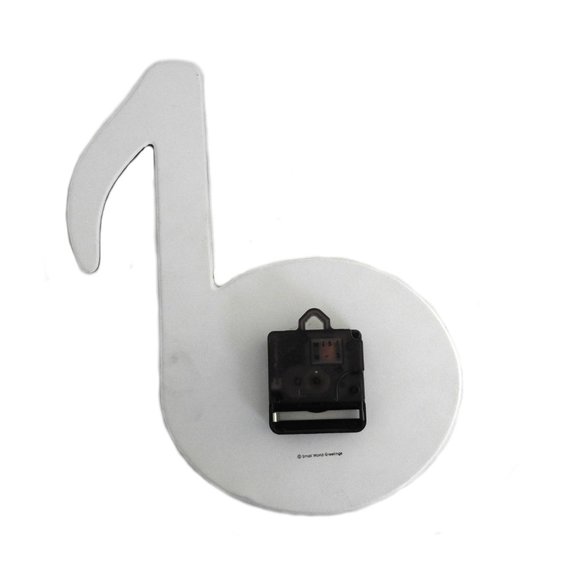 Vinyl Music Note Wall Clock by Small World Greetings - Picture 3 of 5